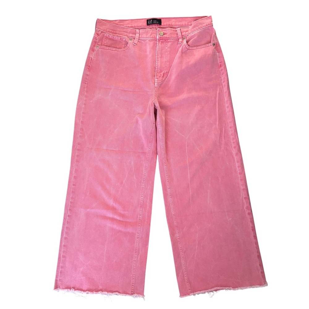 GAP Pink Wide-Leg Jeans, size 16